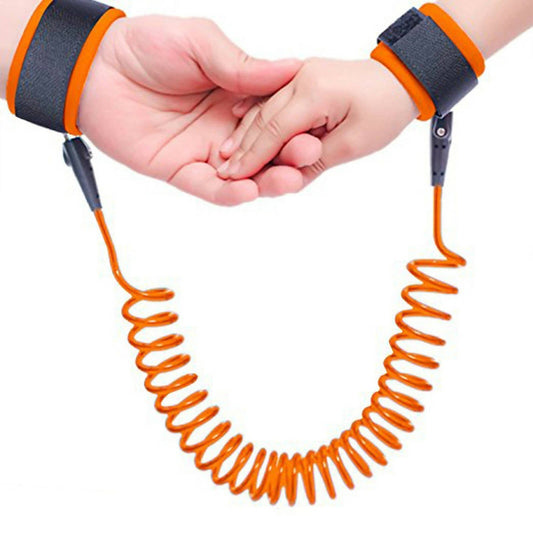 Safe-O-Kid Elastic Safety Wrist Adjustable Strap link for Baby- Orange Colour -  USA, Australia, Canada 