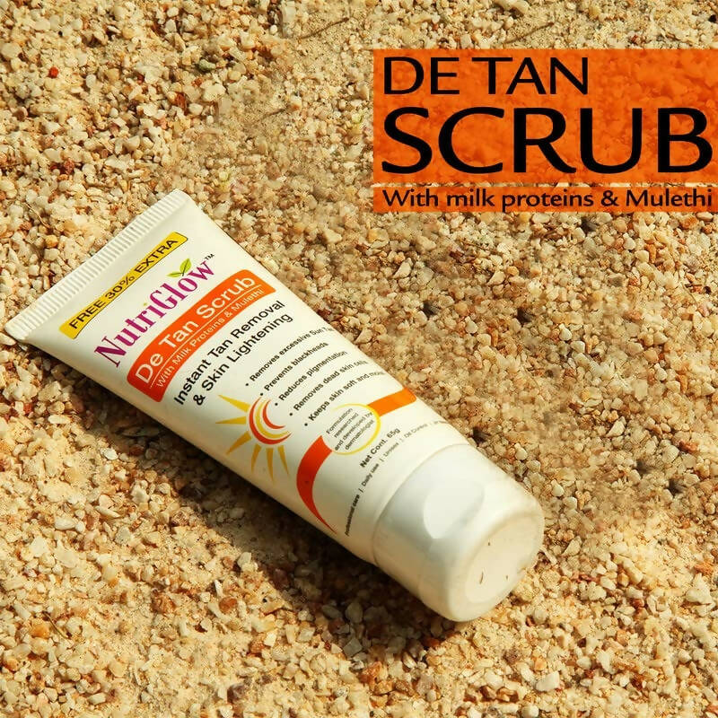 NutriGlow De Tan Scrub With Milk Protein & Mulethi