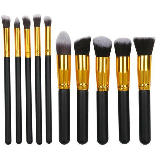 Favon Pack of 10 Professional Makeup Brushes - BUDNE