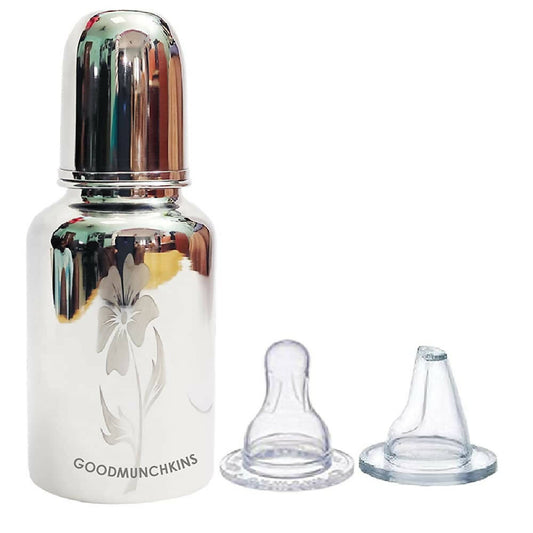 Goodmunchkins Stainless Steel Feeding Bottle Joint Less 304 Grade No Joints BPA Free for New Born Baby/Toddlers/Infants-280ml -  USA, Australia, Canada 