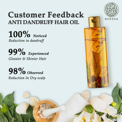 Buddha Natural Anti Dandruff Hair Oil Controls Dandruff And Revitalizes Hair