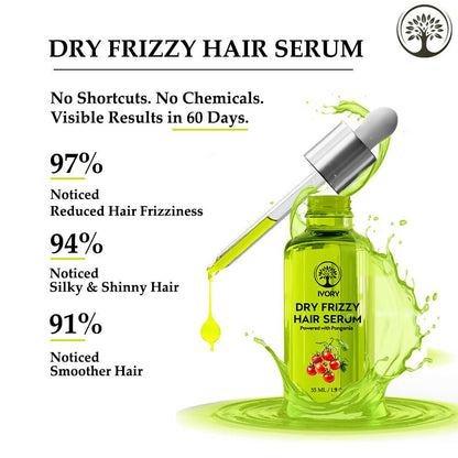 Ivory Natural Dry Frizzy Hair Serum Moisturizes Dry Strands, Detangles Hair