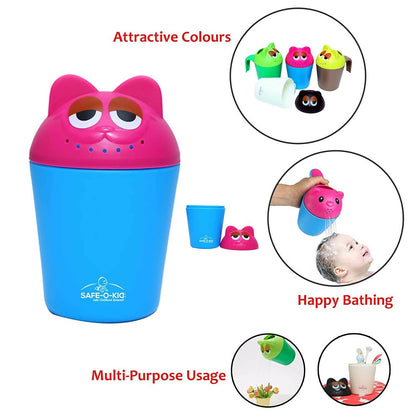 Safe-O-Kid Hair washing Mug cum Rinse mug for kids- Pink