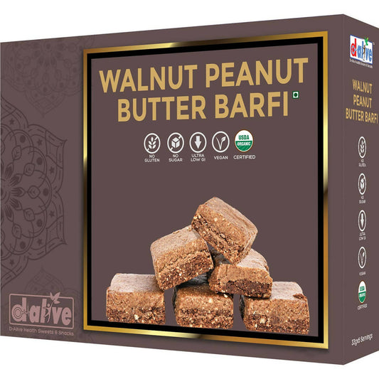D-Alive Walnut Peanut Butter Barfi - buy in USA, Australia, Canada
