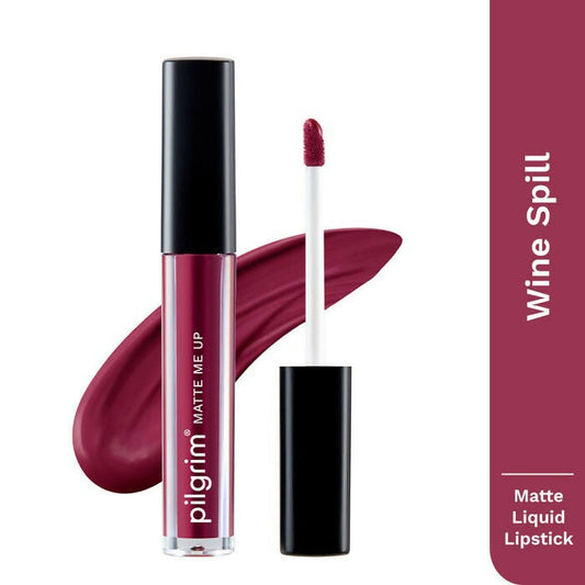 Pilgrim Matte Me Up Liquid Lipstick Wine Spill