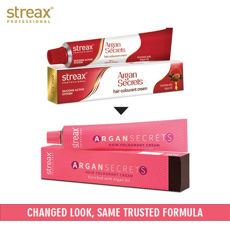 Streax Professional Argan Secrets Hair Colourant Cream - Copper Light Brown 5.4
