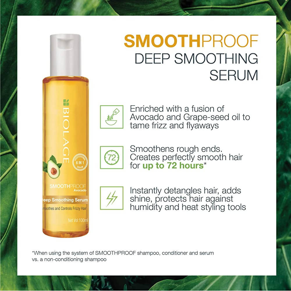 Biolage Smoothproof Avocado Deep Smoothing Serum Deep Smoothening With Avocado & Grape Seed Oil