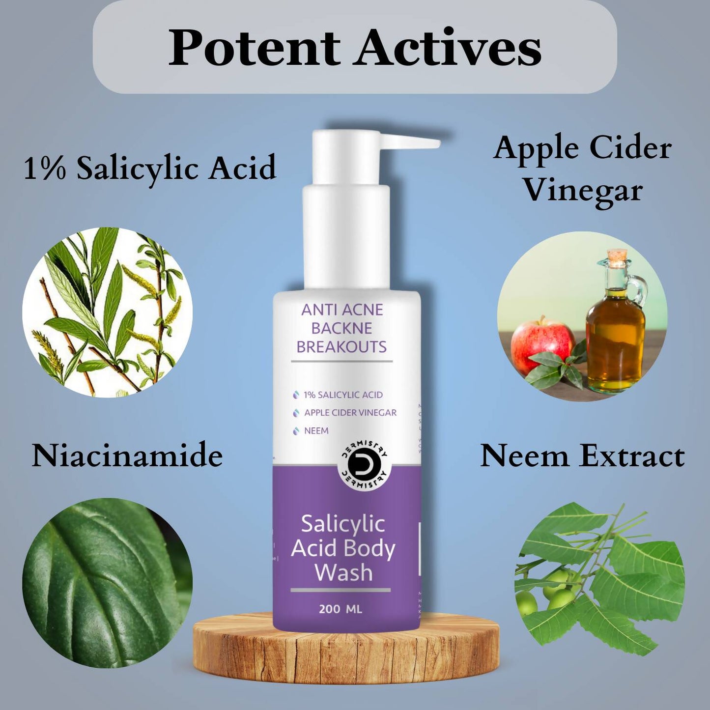 Dermistry Salicylic Acid Body Wash & Anti Acne Foaming Face Wash