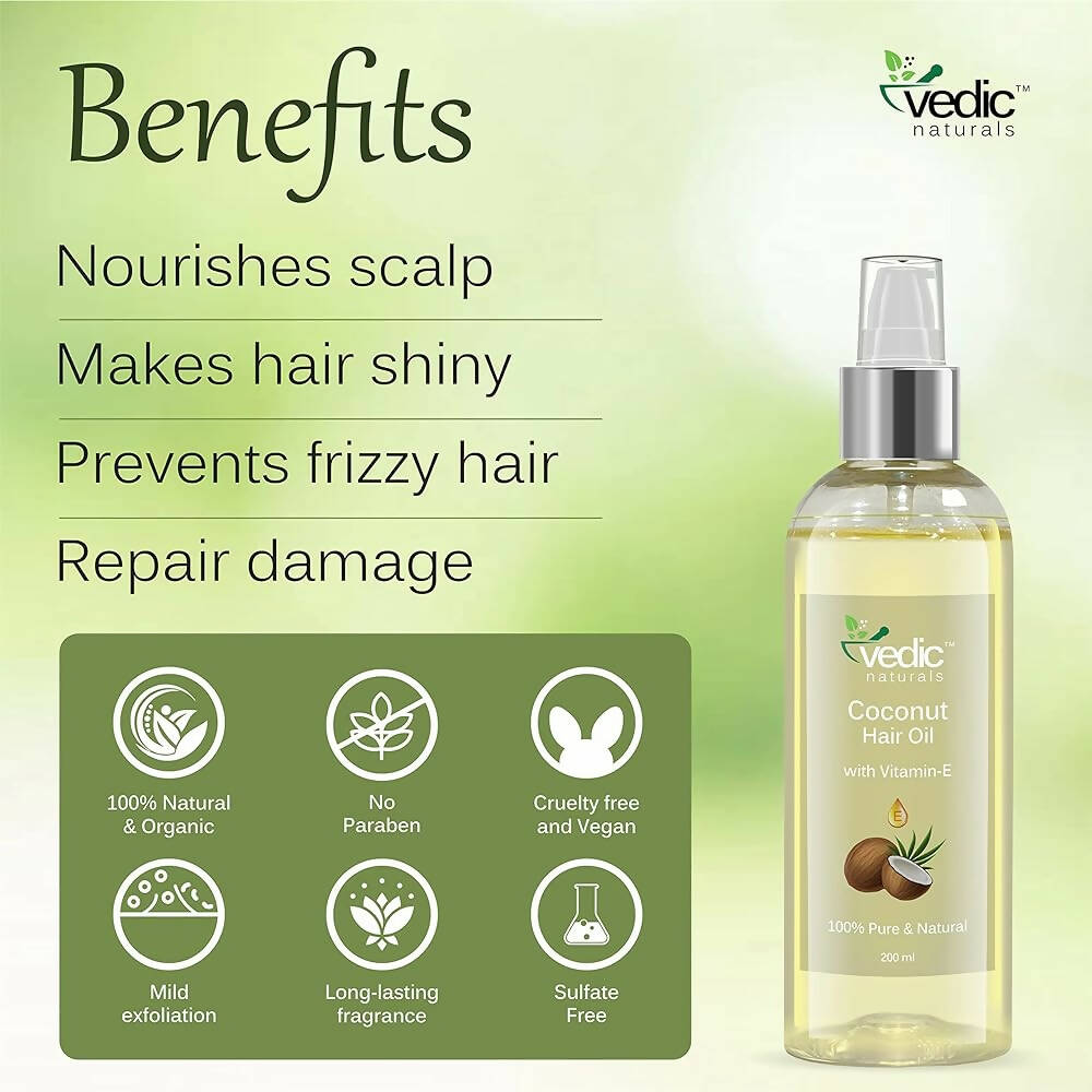Vedic Naturals Virgin Coconut Hair Oil With Vitamin-E