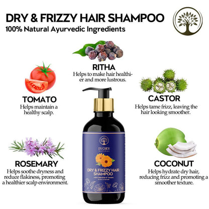 Ivory Natural Dry Rough Hair Shampoo For Dry, Frizzy, Unmanaged Hair