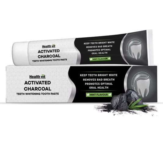Healthvit Activated Charcoal Toothpaste - BUDNE