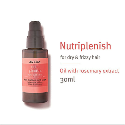 Aveda Nutriplenish Multi-Use Hair Oil For Dry & Frizzy Hair with Rosemary Extract