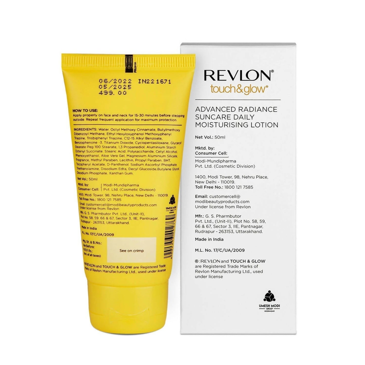 Revlon Touch & Glow Advanced Radiance Sun Care Daily Moisturizing Lotion SPF 50