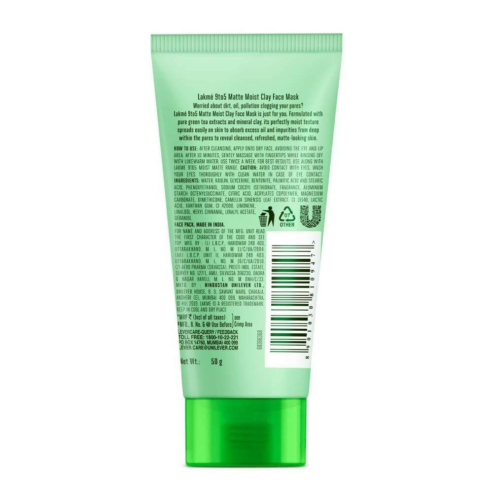 Lakme 9to5 Matte Moist Clay Face Mask