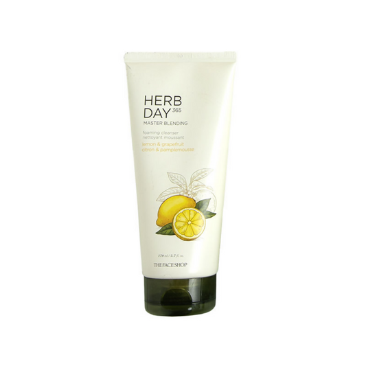 The Face Shop Herb Day 365 Master Blending Foaming Cleanser- Lemon & Grapefruit - usa canada australia