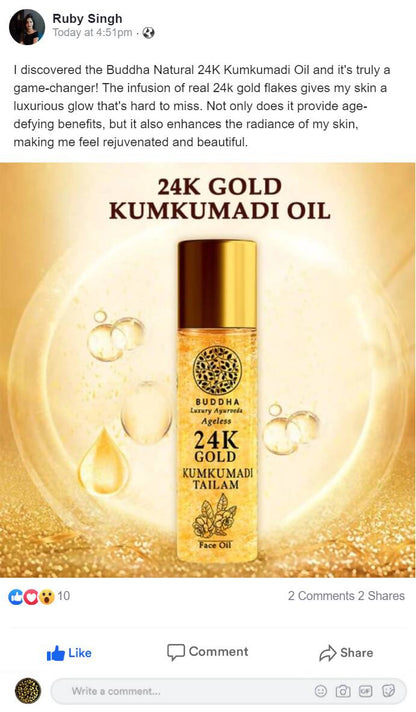 Buddha Natural 24k Gold Kumkumadi Oil