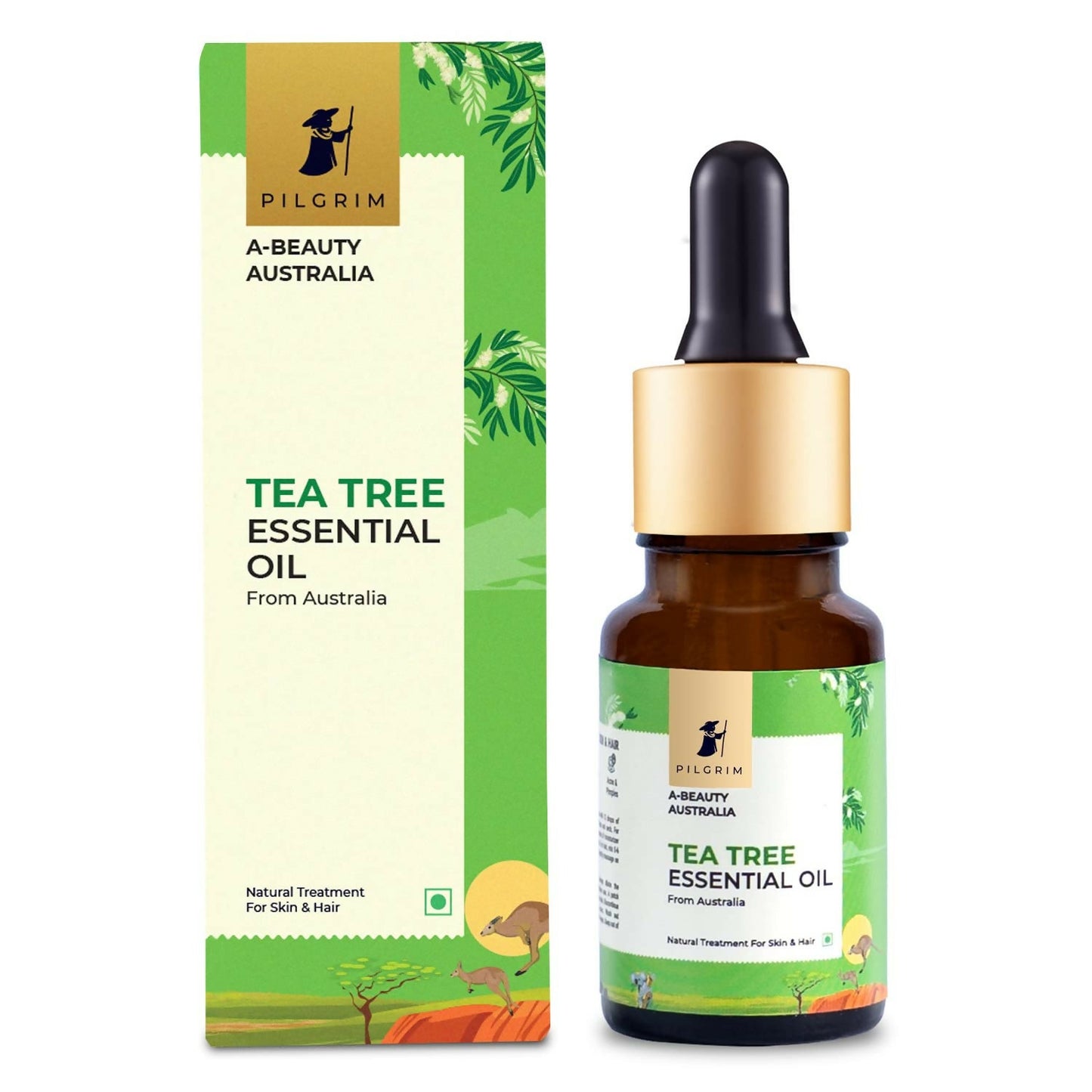 Pilgrim Australian Tea Tree Essential Oil For Hair, Skin Care, Acne & Pimples