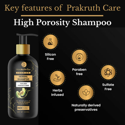 Prakruth Care Premium Herbal High Porosity Shampoo