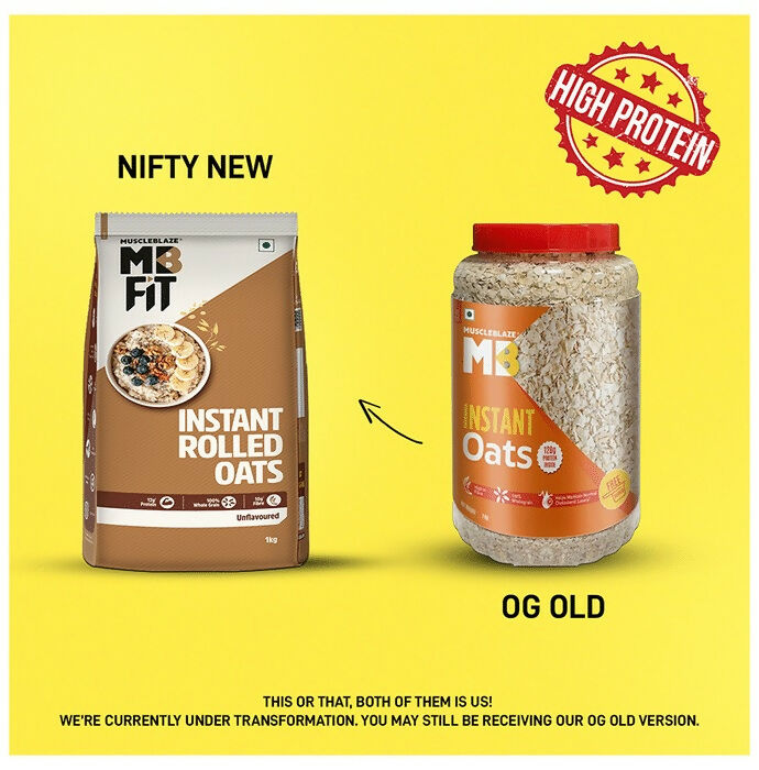 MuscleBlaze Instant Wholegrain Rolled Oats