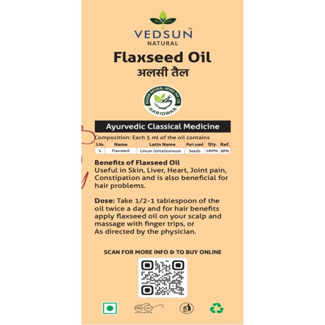 Vedsun Naturals Flax Seed Oil