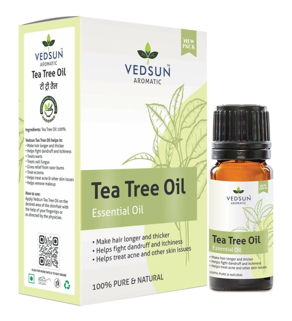 Vedsun Naturals Tea Tree Oil Pure & Organic for Skin - usa canada australia