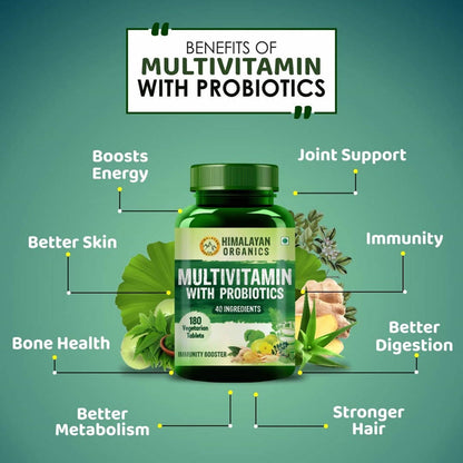 Himalayan Organics Immunity Multivitamin with Probiotics Tablets