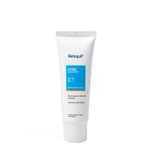 Re'equil O Free Sunscreen SPF 50 PA+++ For Dry & Sensitive Skin - BUDEN