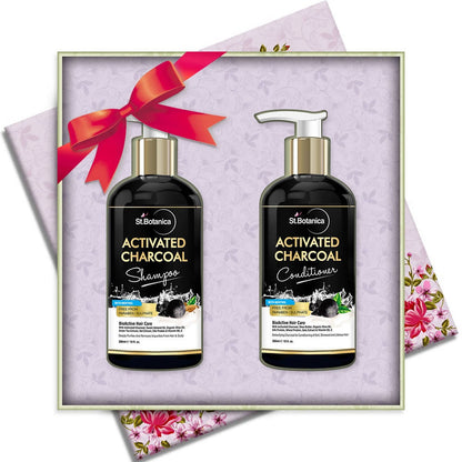 St.Botanica Activated Charcoal Shampoo And Conditioner Combo