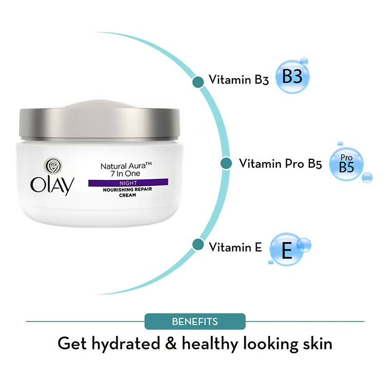 Olay Natural Aura 7 In One Night Nourishing Repair Cream