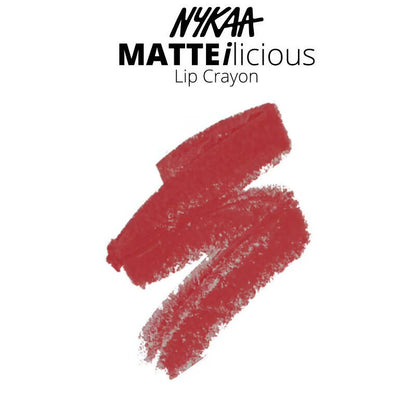 Nykaa Matte-Illicious Lip Crayon Lipstick - Kiss N Tell 06