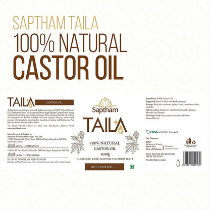 Saptham Taila 100% Natural Castor Oil