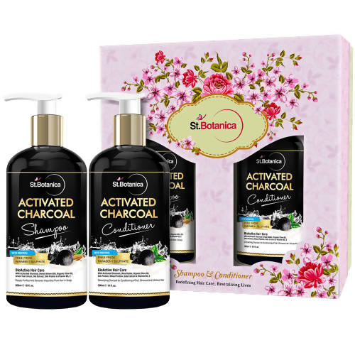 St.Botanica Activated Charcoal Shampoo And Conditioner Combo