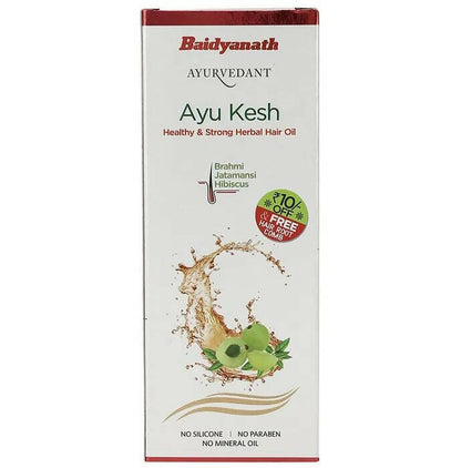 Baidyanath Jhansi Ayu Kesh Healthy And Strong Herbal Hair Oil - BUDNE