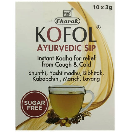 Charak Pharma Kofol Ayurvedic Sip Instant Kadha Sachet Sugar-Free -  usa australia canada 