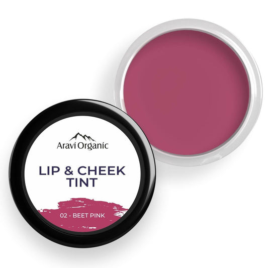 Aravi Organic Everyday Vegan Lip and Cheek Tint Balm Lip Tint - Beet Pink - BUDNE
