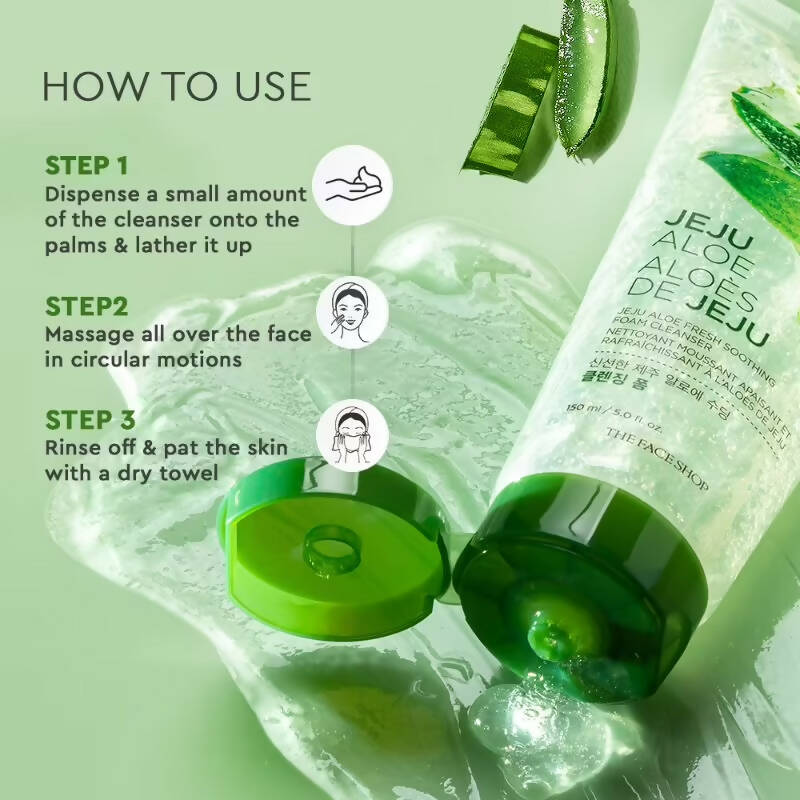 The Face Shop Jeju Aloe Fresh Soothing Foam Cleanser