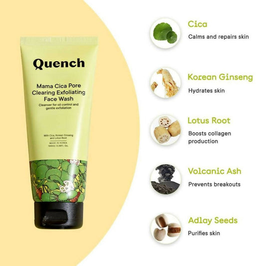 Quench Botanics Mama Cica Pore Clearing Exfoliating Face Wash