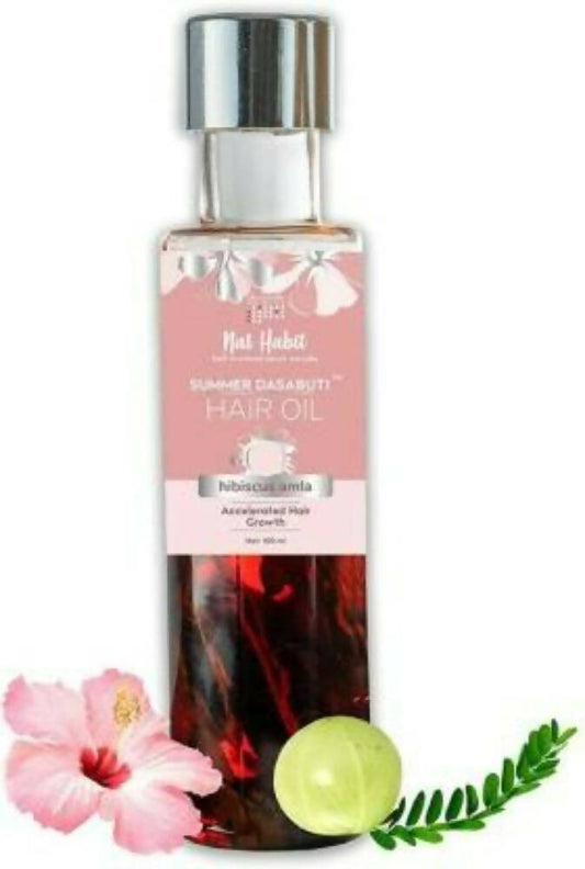Nat Habit Hibiscus Amla Hair Growth Summer Dasabuti Hair Oil - BUDEN