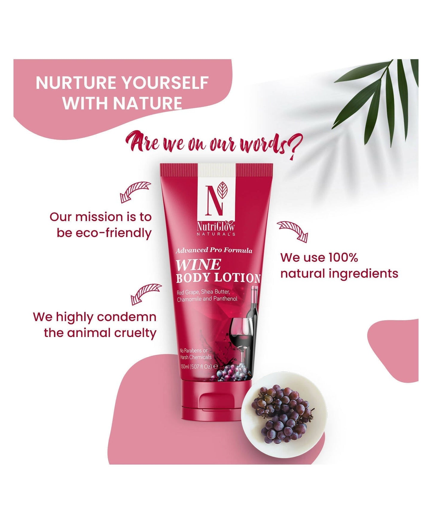 NutriGlow NATURAL'S Advanced Pro Formula Wine Body Lotion