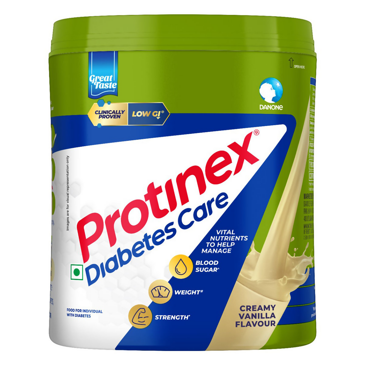Protinex Diabetes Care Nutritional Drink Powder for Adults - Creamy Vanilla Flavor - BUDNE