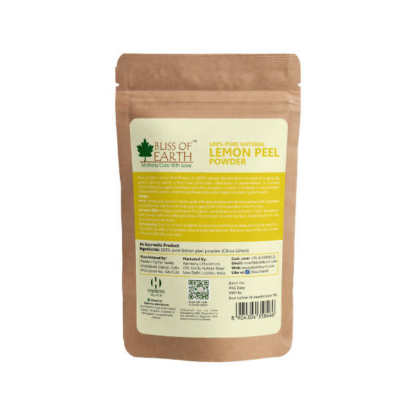 Bliss of Earth 100% Pure Natural Lemon Peel Powder