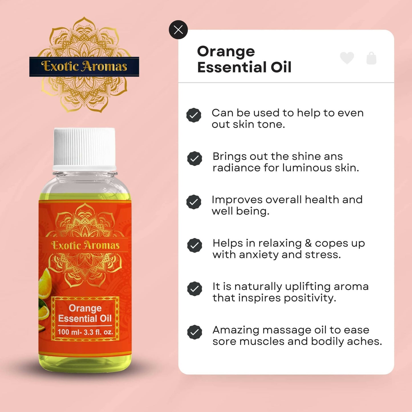 Exotic Aromas Orange Essential Oil