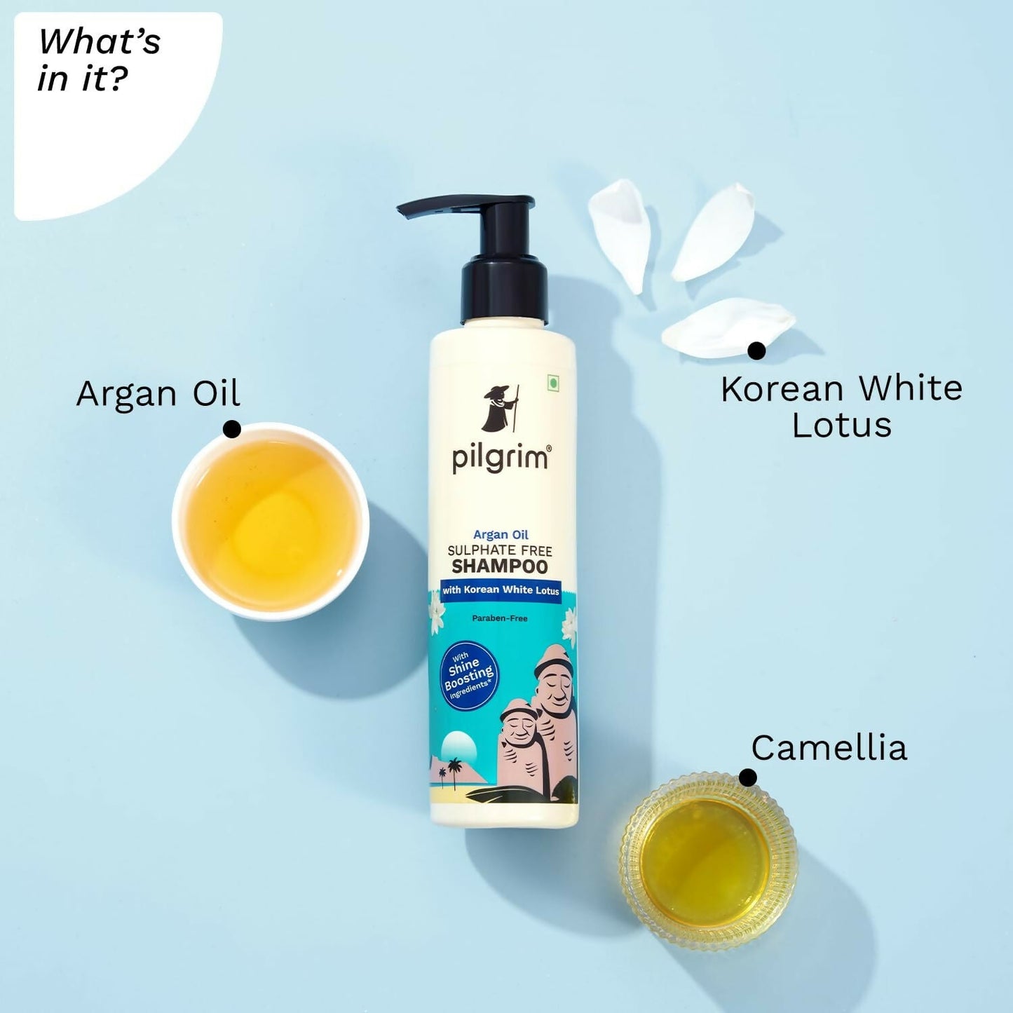 Pilgrim Mild Sulphate Free Shampoo (Argan Oil) For Dry Frizzy Hair - Korean Beauty Secrets (Shampoo)