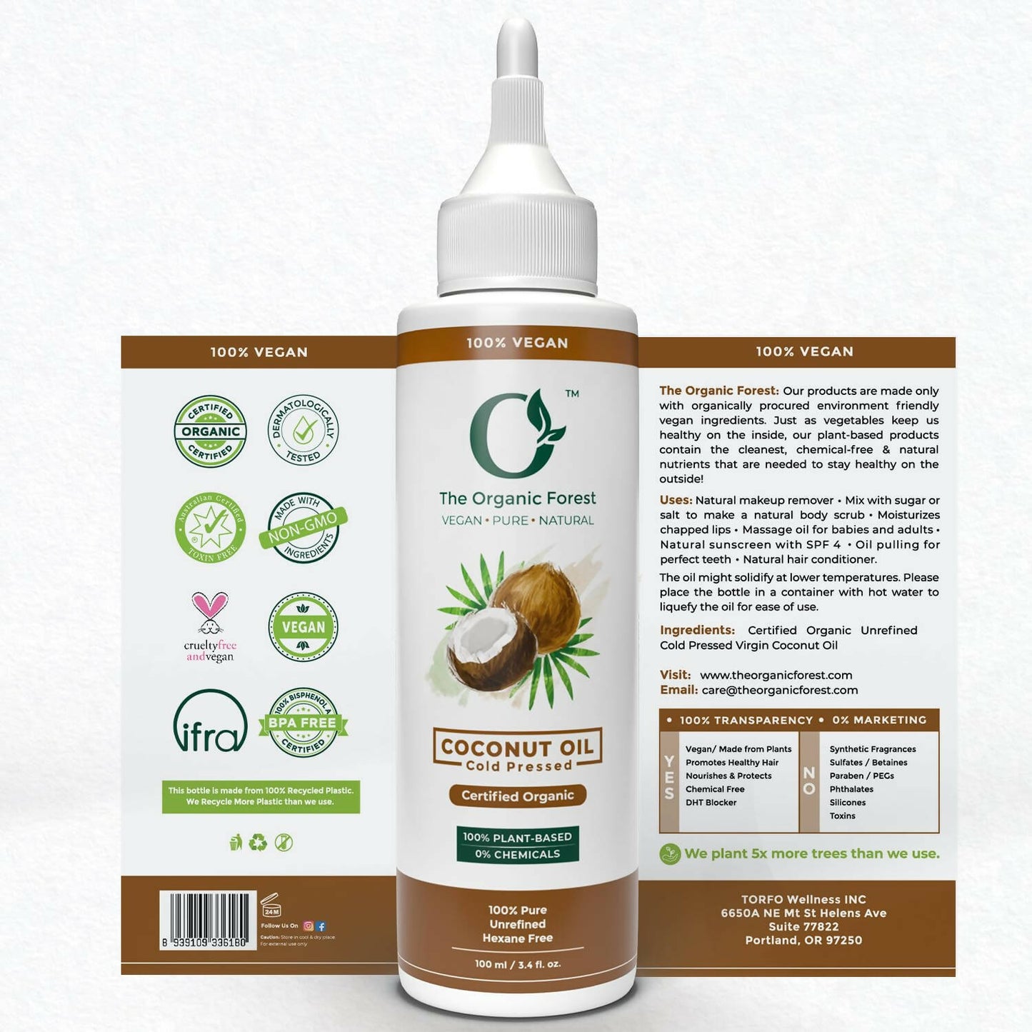 The Organic Forest Cold Pressed Coconut Oil