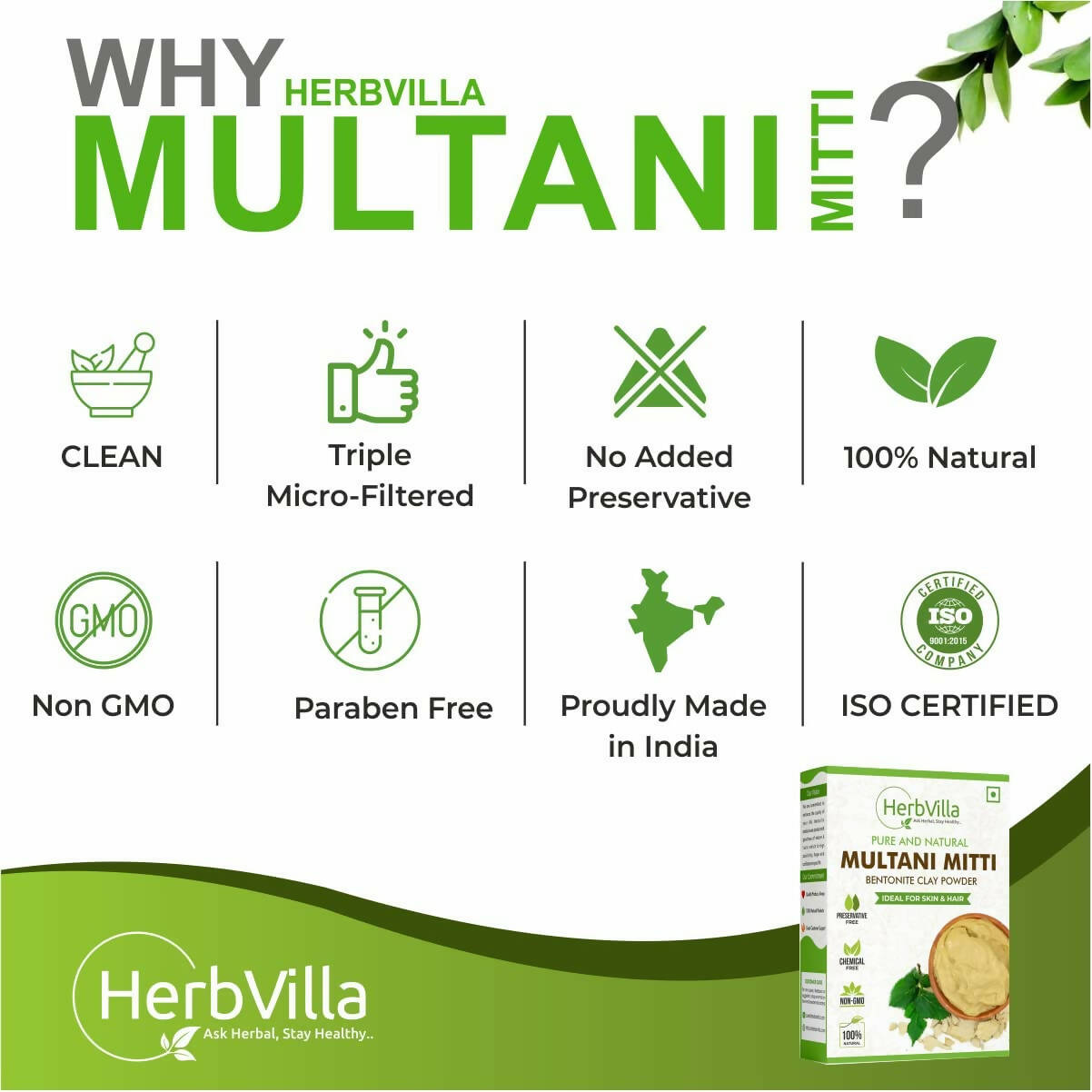 Herbvilla Multani Mitti Powder