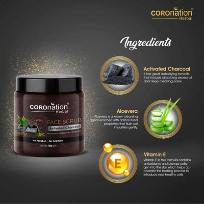 Coronation Herbal Activated Charcoal Face Scrub
