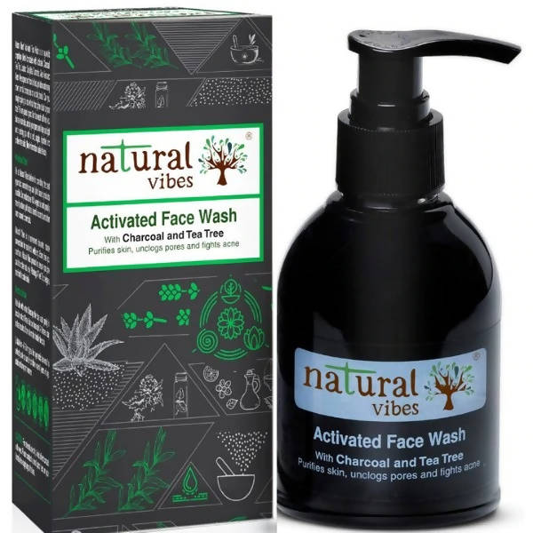 Natural Vibes Ayurvedic Activated Charcoal & Tea Tree Face Wash