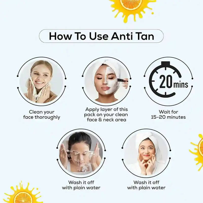 VCare Anti-Tan Facial Pack For Glowing Skin