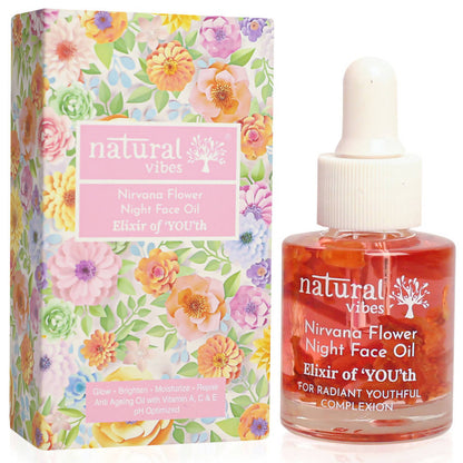 Natural Vibes Anti Ageing Nirvana Flower Night Face Oil