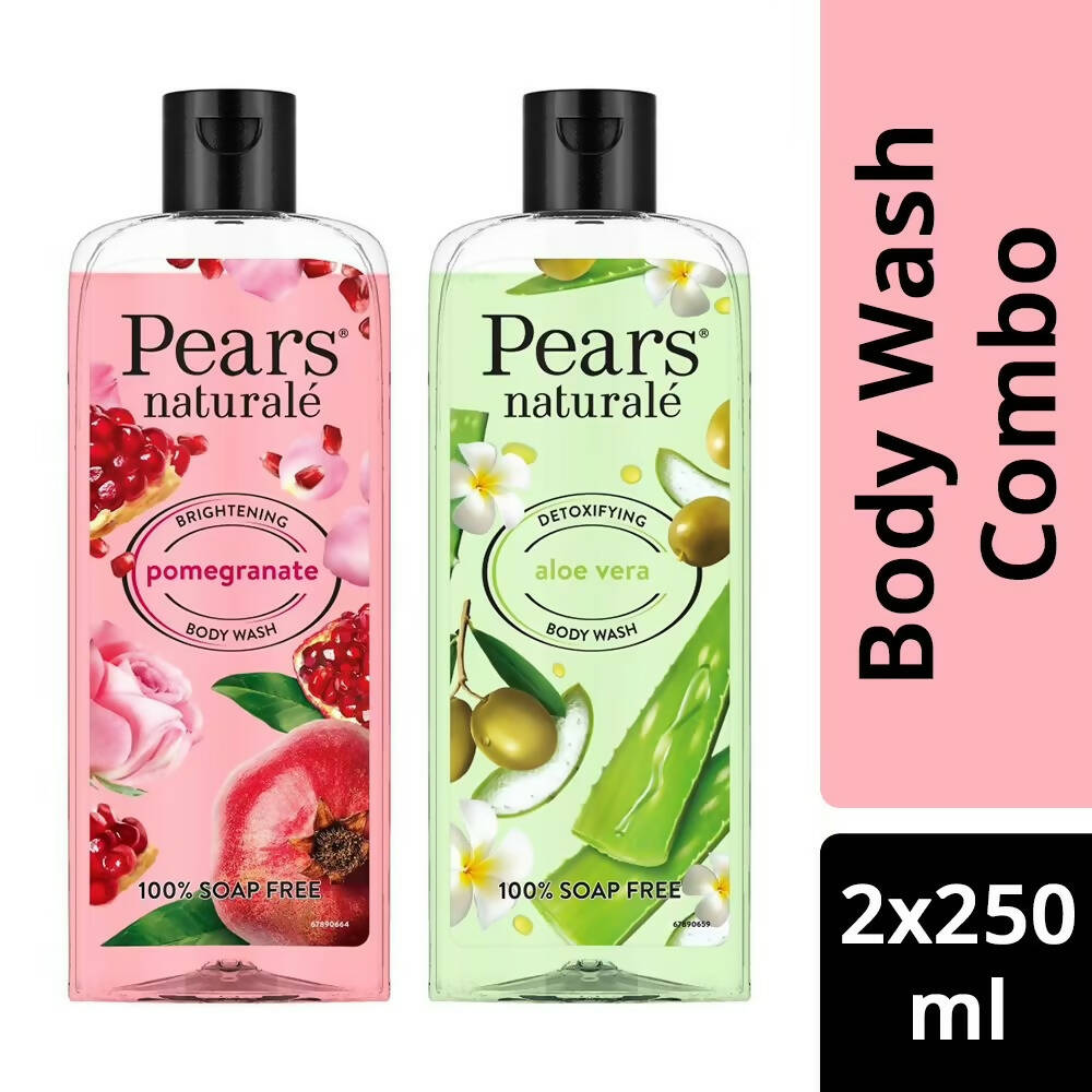 Pears Naturale Detoxifying Aloevera & Brightening Pomegranate Bodywash Combo